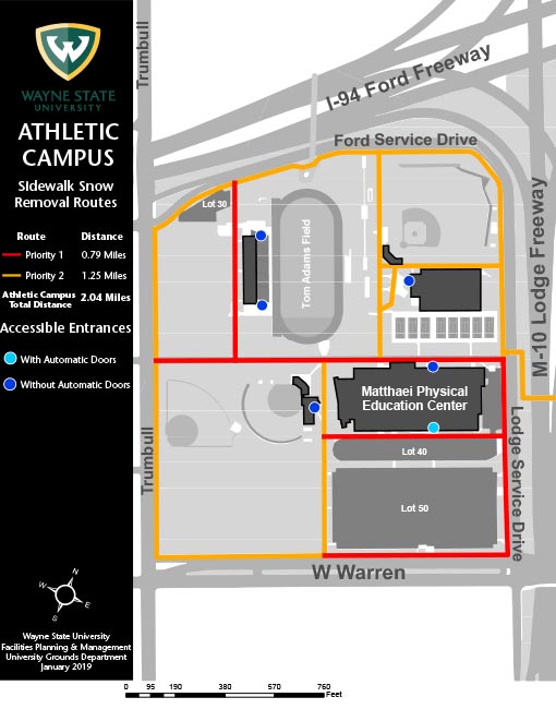 Athletic campus map